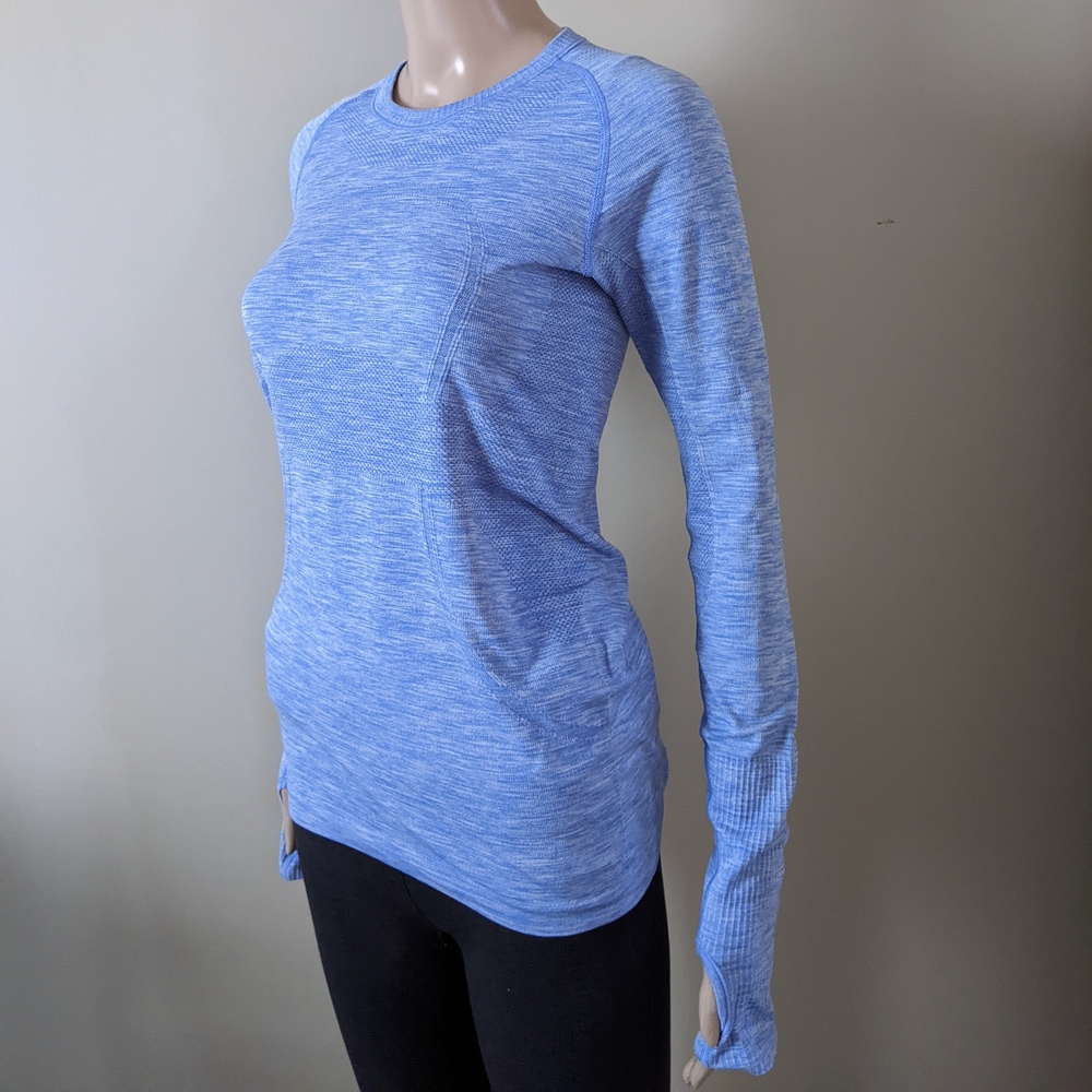 Lululemon Swift Tech Light Blue Long Sleeve Top, Women's 4